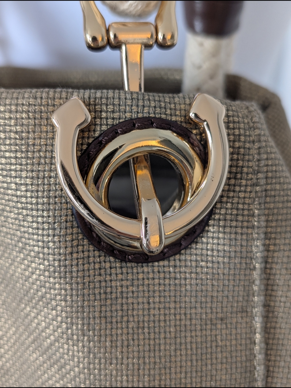 Michael Kors Gold Metallic Tote with Rope Handles - Picture 4 of 14